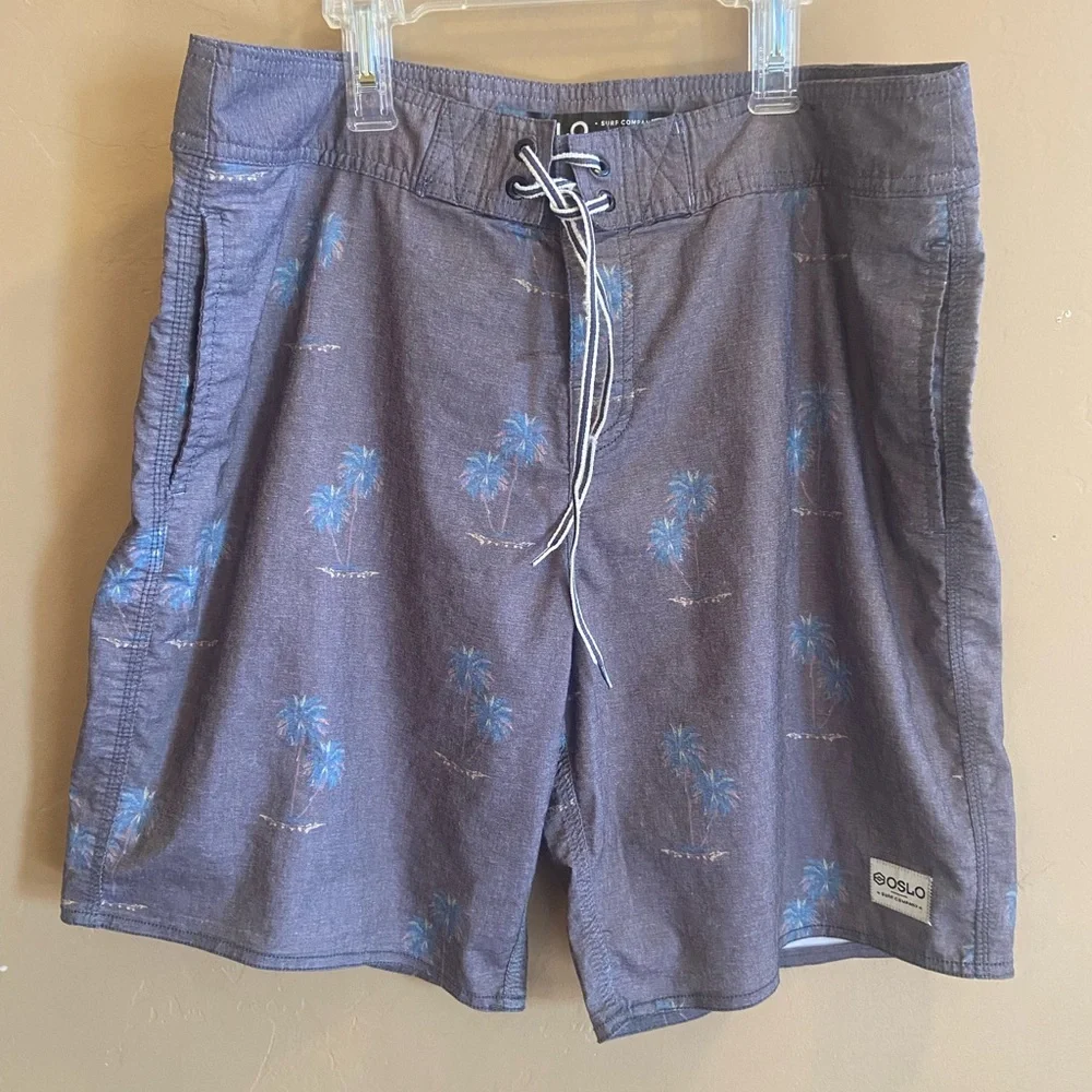 VINTAGE BOARDSHORT - Oslo Apparel gray & blue size 34